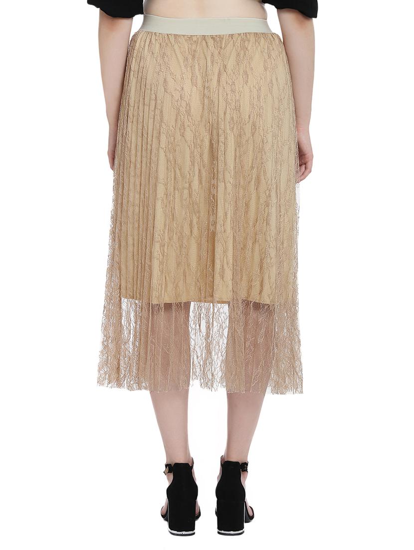 mesh net overlay midi skirt - 15335994 - Zoom Image - 3
