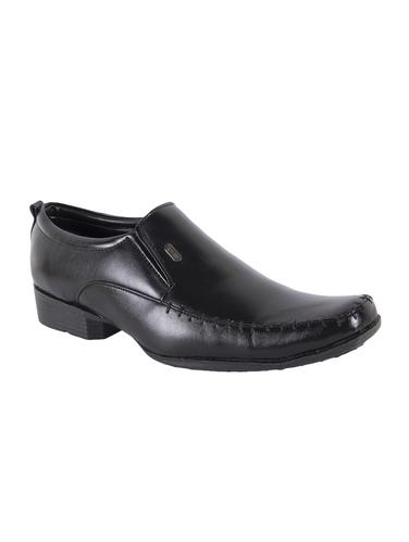 black leatherette formal slip ons - 15336123 - Very Small Image - 1