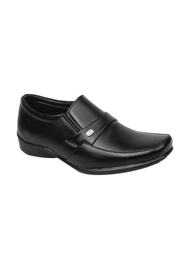 black leatherette formal slip ons - 15336128 - Very Small Image - 1