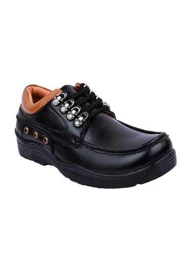 black Faux Leather lace-up derbys - 15336147 - Very Small Image - 1