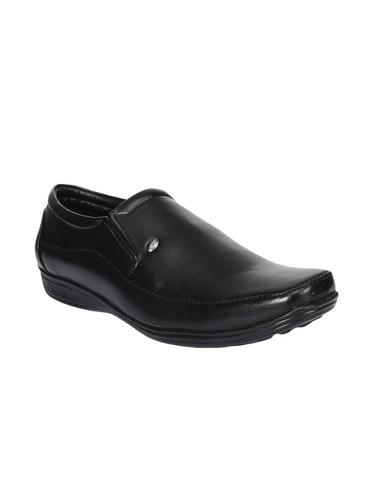 black leatherette formal slip ons - 15336154 - Very Small Image - 1