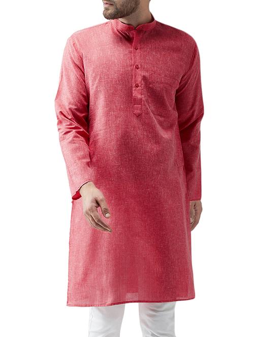 red solid long kurta - 15336200 - Very Small Image - 1