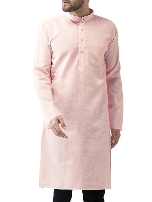 pink solid long kurta - 15336202 - Standard Image - 1