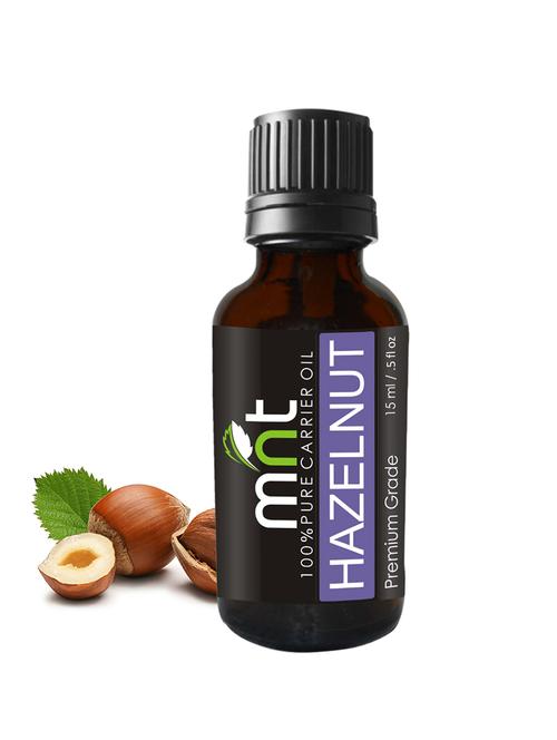mnt hazelnut cold pressed carrier oil (15ml) 100% pure natural & undiluted for aromatherapy, skin, body and face - 15336425 - Standard Image - 1