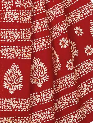 batik printed saree with blouse - 15337163 - Standard Image - 2