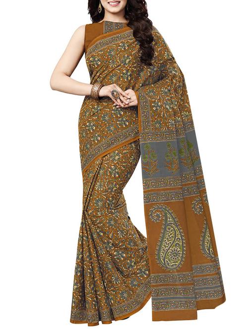 ditsy floral printed saree with blouse - 15337222 - Standard Image - 1