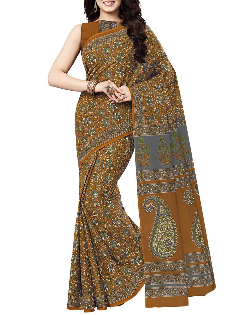 ditsy floral printed saree with blouse - 15337222 - Zoom Image - 1