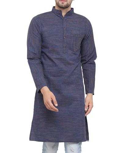 purple cotton long kurta - 15337378 - Very Small Image - 1