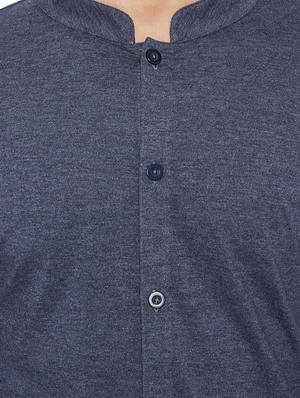 blue cotton asymmetric tshirt - 15338446 - Standard Image - 4