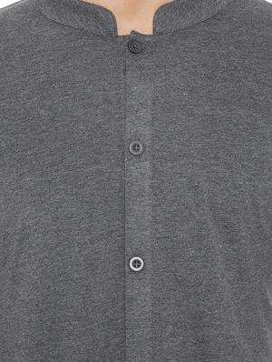 grey cotton asymmetric tshirt - 15338448 - Standard Image - 4