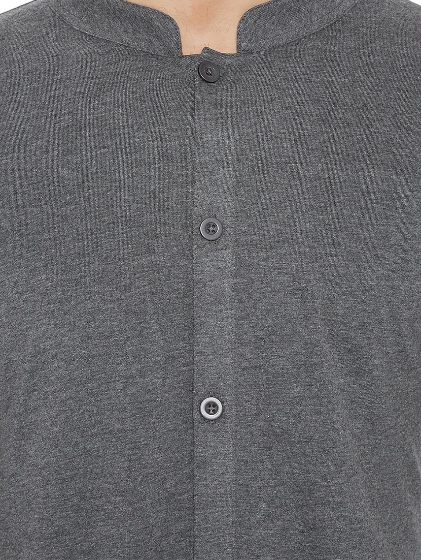grey cotton asymmetric tshirt - 15338448 - Zoom Image - 4