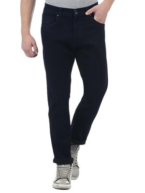 blue cotton blend plain jeans - 15338486 - Standard Image - 1
