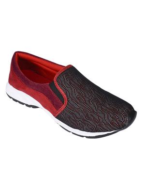 Red Mesh slip on sport shoes - 15338496 - Standard Image - 1