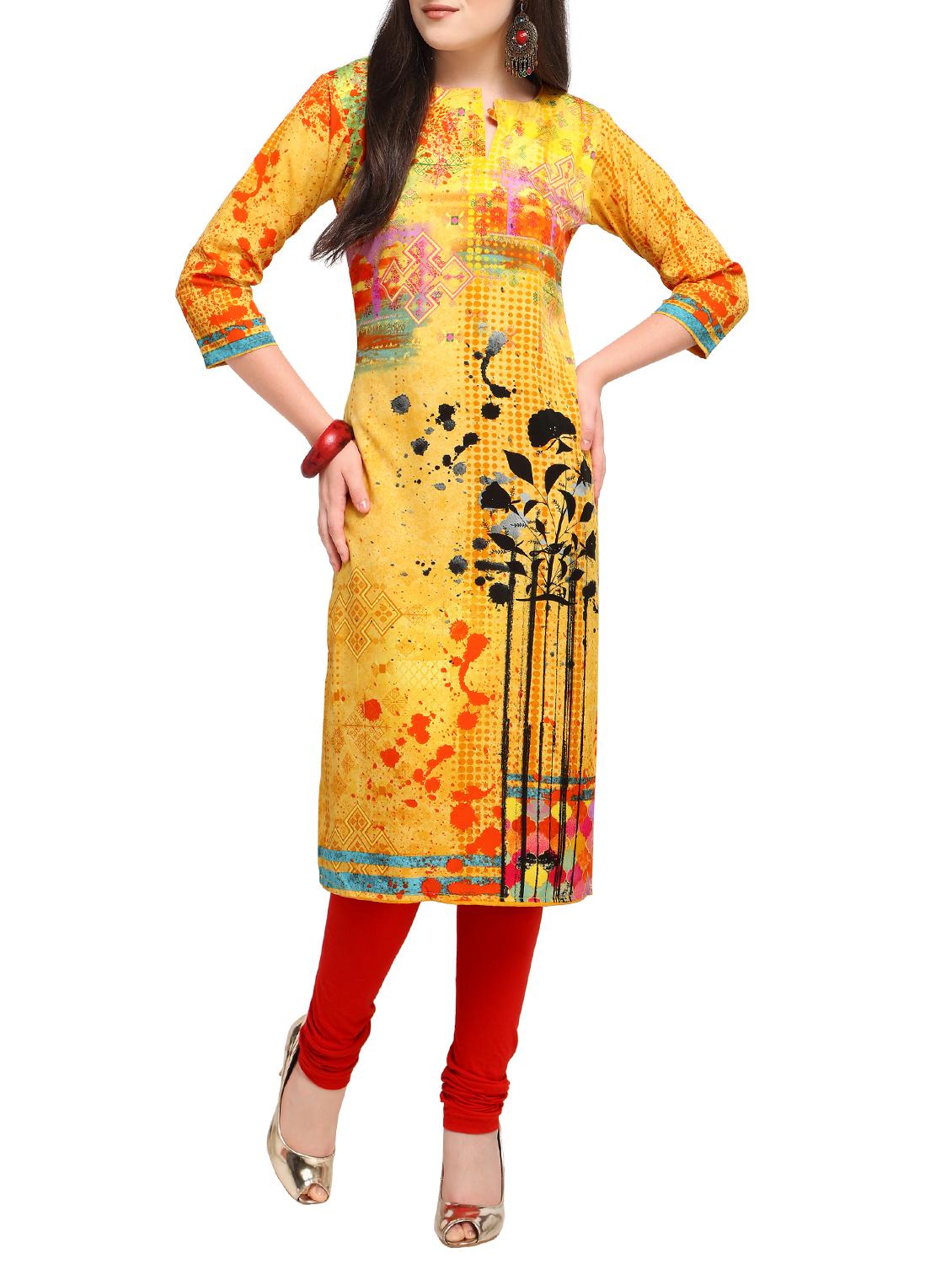 straight printed kurta - 15338691 - Zoom Image - 1
