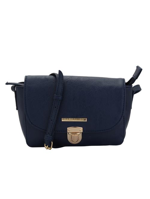 blue leatherette (pu) regular sling bag - 15338894 - Standard Image - 1