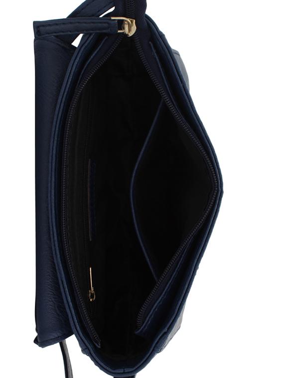 blue leatherette (pu) regular sling bag - 15338894 - Zoom Image - 3