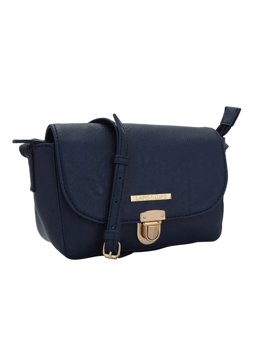 blue leatherette (pu) regular sling bag - 15338894 - Zoom Image - 5