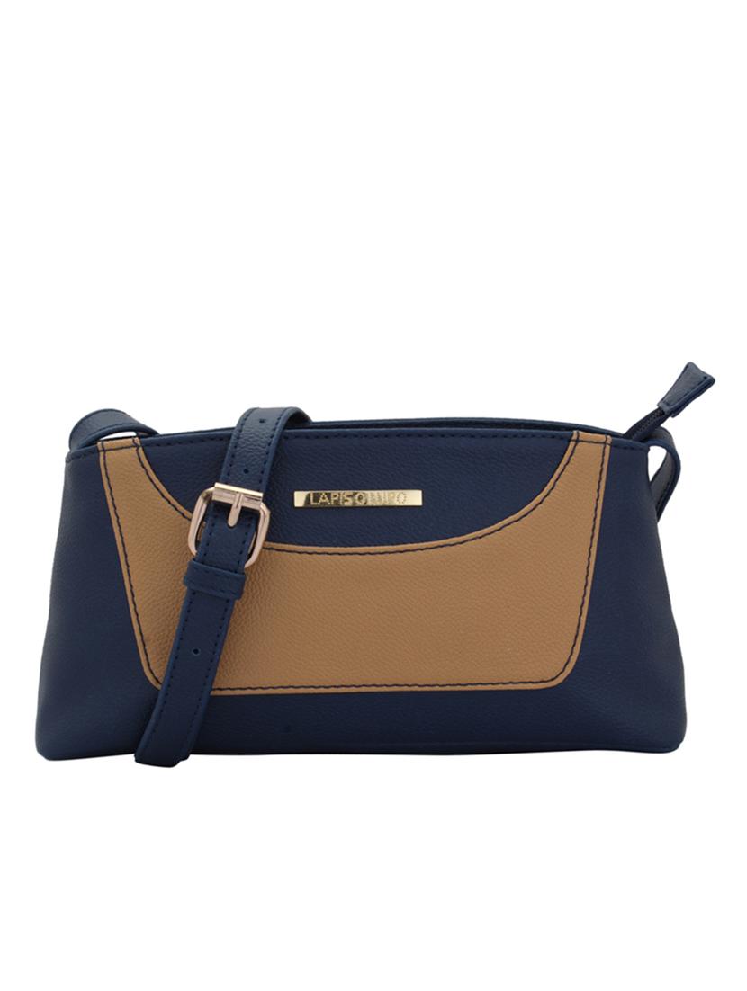 blue leatherette (pu) regular sling bag - 15338901 - Zoom Image - 1