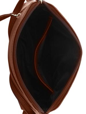 tan leatherette (pu) regular sling bag - 15338915 - Standard Image - 3