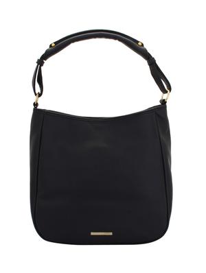 black leatherette (pu) hobo handbag - 15338924 - Standard Image - 1