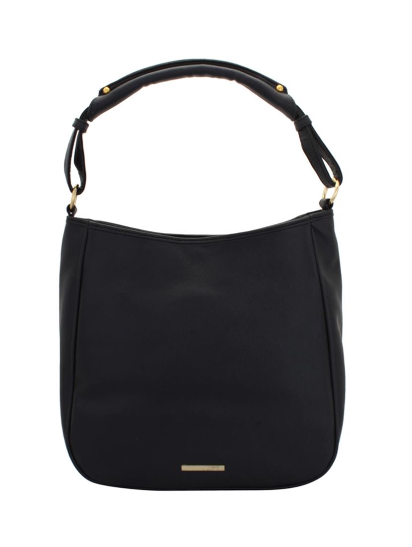 black leatherette (pu) hobo handbag - 15338924 - Zoom Image - 1