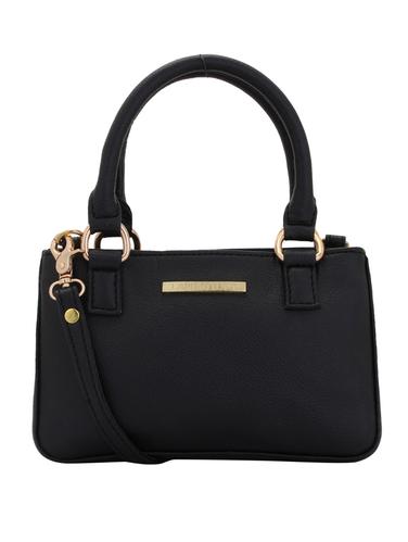 black leatherette (pu) regular handbag - 15338928 - Very Small Image - 1