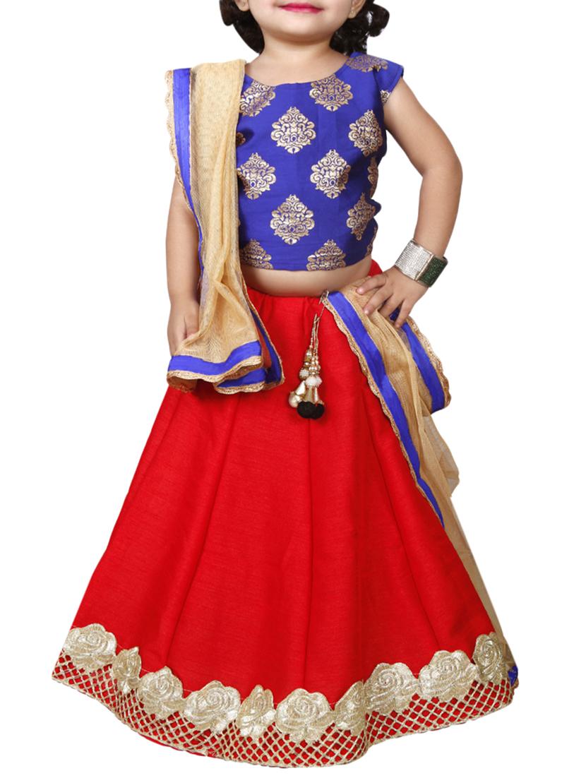 red viscose lehnga choli - 15338965 - Zoom Image - 1