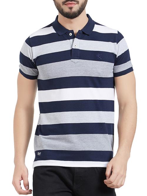 grey cotton polo t-shirt - 15339175 - Standard Image - 1