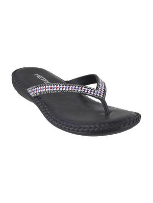 black leather toe separator sandals - 15339451 - Standard Image - 1