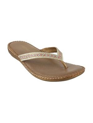 gold leather toe separator sandals - 15339452 - Standard Image - 1