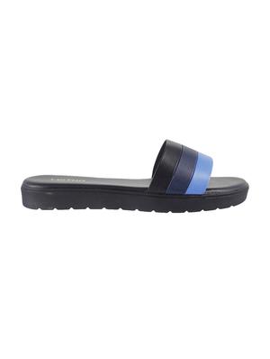 blue faux leather slip on sandals - 15339457 - Standard Image - 2