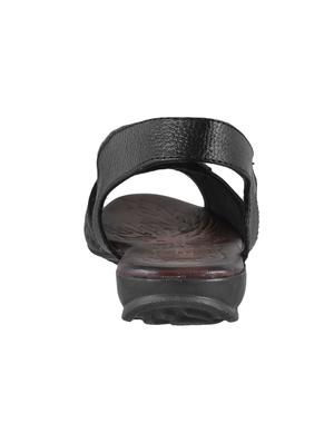 black faux leather back strap sandals - 15339483 - Standard Image - 3