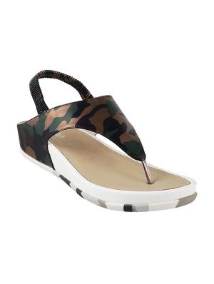 brown faux leather back strap sandals - 15339491 - Standard Image - 1