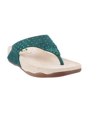 green suede toe separator sandals - 15339503 - Standard Image - 1