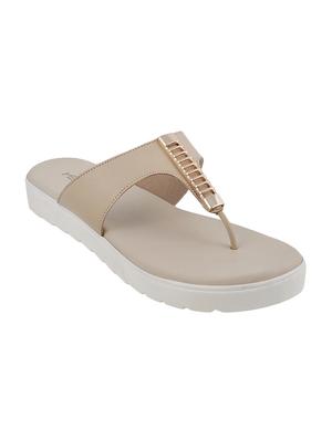beige leatherette toe separator sandals - 15339506 - Standard Image - 1