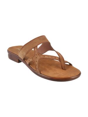 brown leatherette one toe sandals - 15339518 - Standard Image - 1