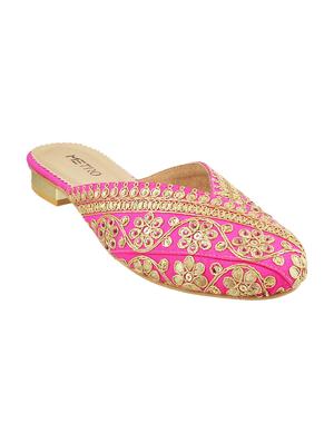 pink faux leather mules sandals - 15339538 - Standard Image - 1