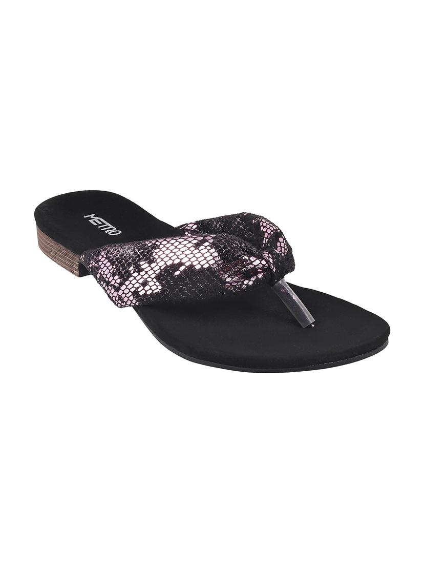 pink faux leather toe separator sandals - 15339568 - Zoom Image - 1