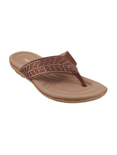 bronze faux leather toe separator sandals - 15339572 - Very Small Image - 1