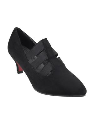 black leatherette slip on pumps - 15339600 - Standard Image - 1