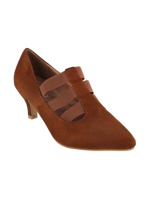 brown suede slip on pumps - 15339601 - Standard Image - 1