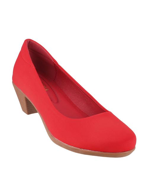 red faux leather slip on formal shoes - 15339611 - Standard Image - 1
