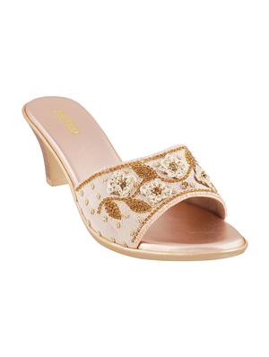 pink leatherette slip on sandals - 15339655 - Standard Image - 1