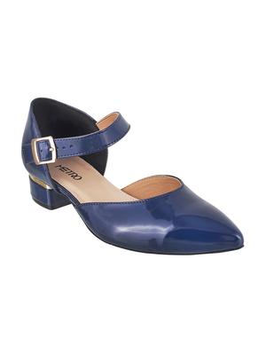 navy leatherette ankle strap sandals - 15339695 - Standard Image - 1