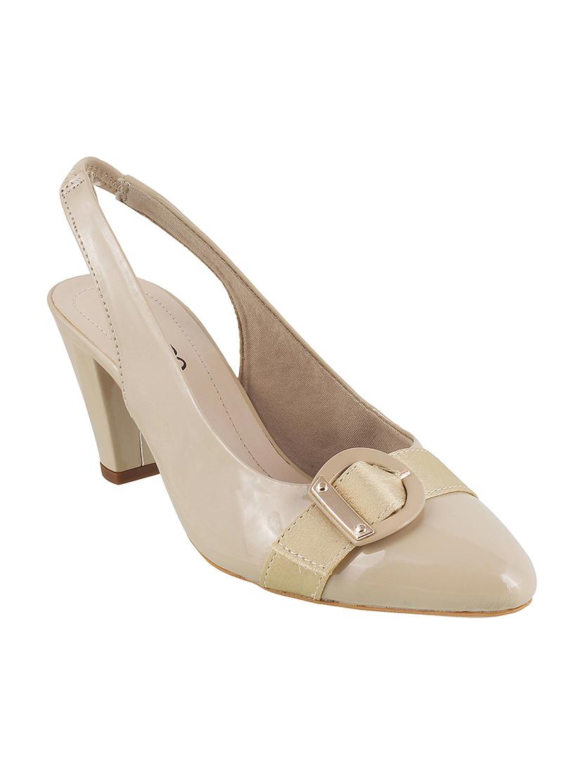 beige faux leather back strap sandals - 15339699 - Zoom Image - 1