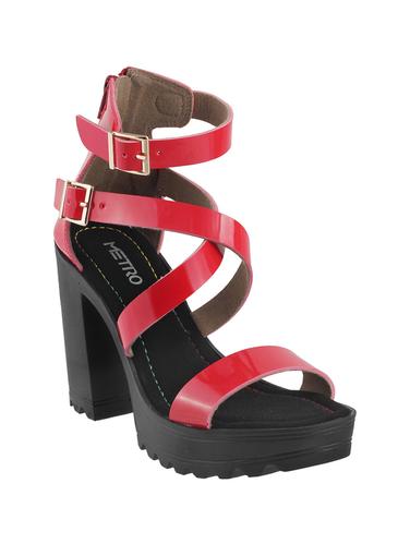 red ankle strap sandals - 15339713 - Very Small Image - 1