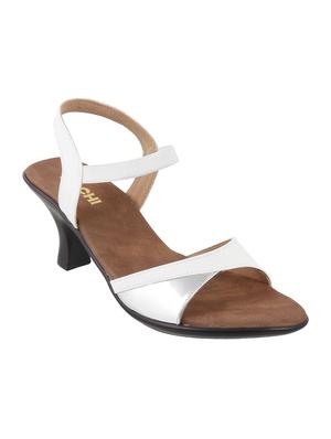 white leatherette back strap sandals - 15339717 - Standard Image - 1