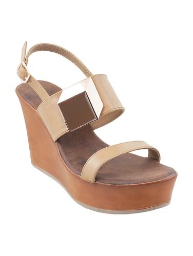 brown back strap wedges - 15339752 - Very Small Image - 1