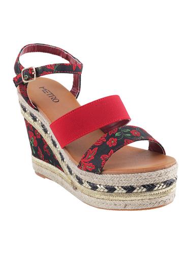 red ankle strap wedges - 15339753 - Very Small Image - 1