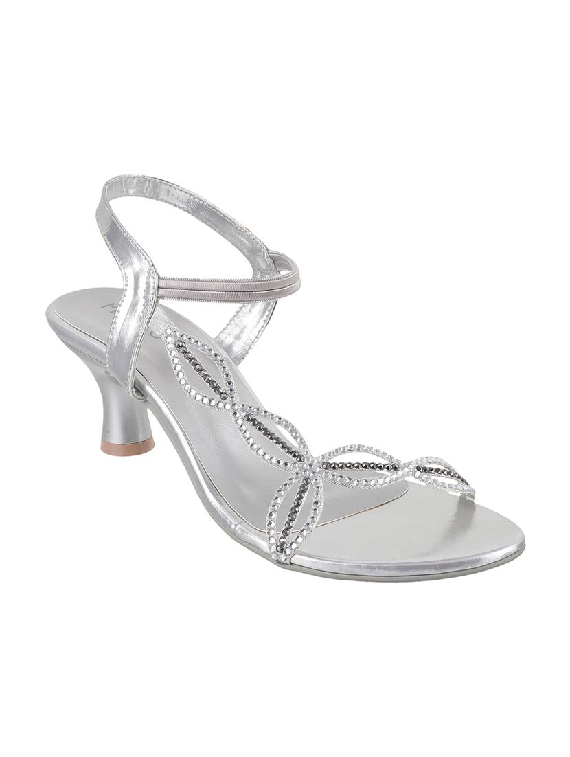 silver ankle strap sandals - 15339768 - Zoom Image - 1